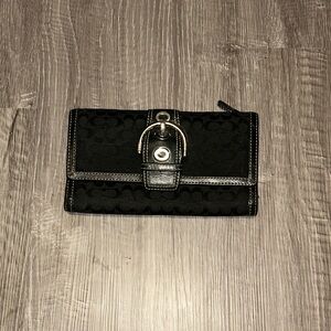 Coach Black Large Soho Wallet